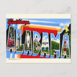 Cartão Postal Saudações da Letra Maior do Alabama Postcard