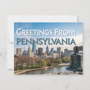 Cartão Postal Saudações Da Pensilvânia