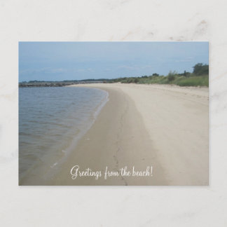 Cartão Postal Saudações da praia!