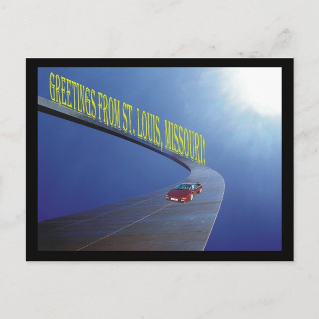 Cartão Postal Saudações da Rua Louis, MO (Frente)