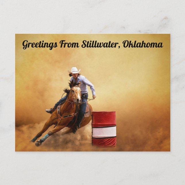 Cartão Postal Saudações Da Stillwater, Cartão-Postal De Oklahoma (Frente)