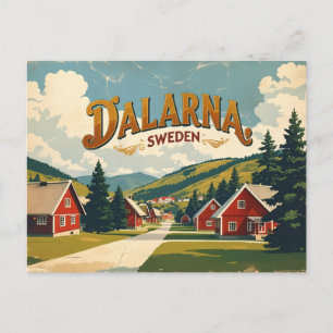 Cartão Postal Saudações da Suecia de Dlarna