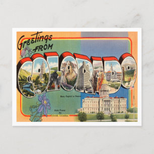 Cartão Postal Saudações da Viagens vintage do Colorado