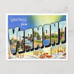 Cartão Postal Saudações da Viagens vintage Vermont