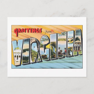 Cartão Postal Saudações da Virgínia