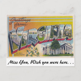 Cartão Postal Saudações da Virgínia