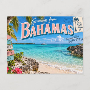 Cartão Postal Saudações das Bahamas