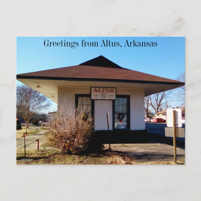 Cartão Postal Saudações De Altus, Arkansas (Frente)