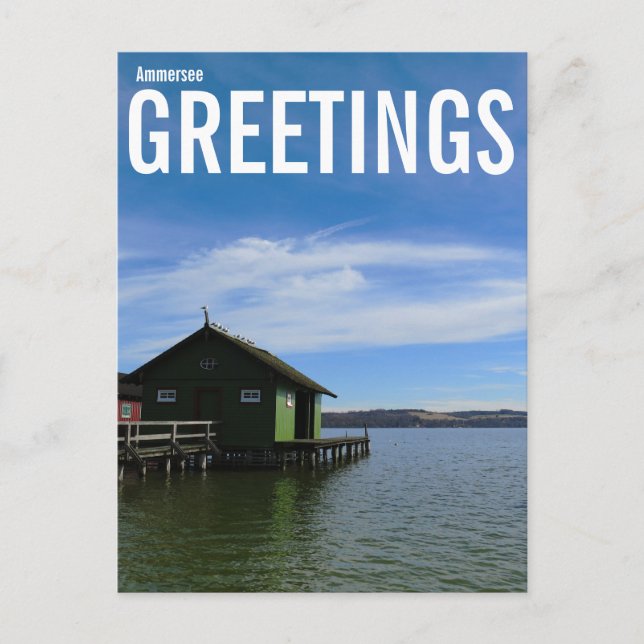 Cartão Postal Saudações de Ammersee  (Frente)