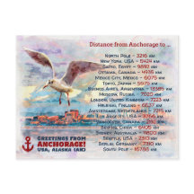 Saudações de Anchorage - Pintura de Aquarela