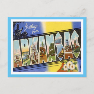 Cartão Postal Saudações De Arkansas Dos Estados Unidos