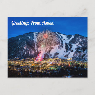 Cartão Postal Saudações De Aspen