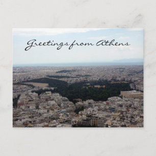 Cartão Postal saudações de athens vista