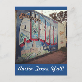 Cartão Postal Saudações de Austin Texas