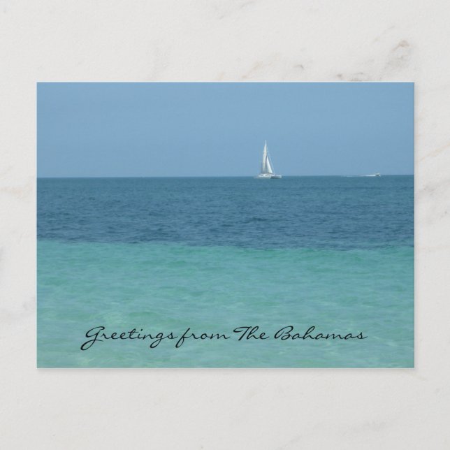 Cartão Postal saudações de bahamas (Frente)
