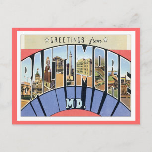 Cartão Postal Saudações De Baltimore Maryland