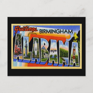 Cartão Postal Saudações de Birmingham Alabama