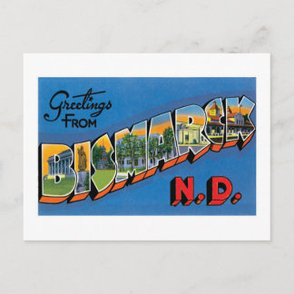 Cartão Postal Saudações de Bismarck, Dakota do Norte!