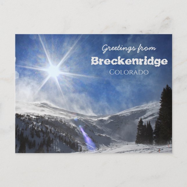 Cartão Postal Saudações de Breckenridge Colorado Scenic (Frente)