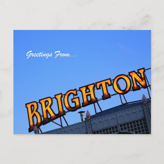 Cartão Postal Saudações de BRIGHTON (Frente)