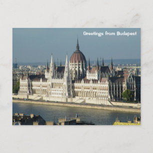 Cartão Postal Saudações de Budapeste - Parlamento da Hungria