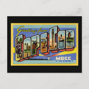 Cartão Postal Saudações de Cape Cod Massachusetts