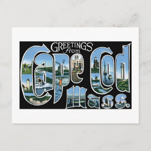 Cartão Postal Saudações de Cape Cod, Massachusetts!