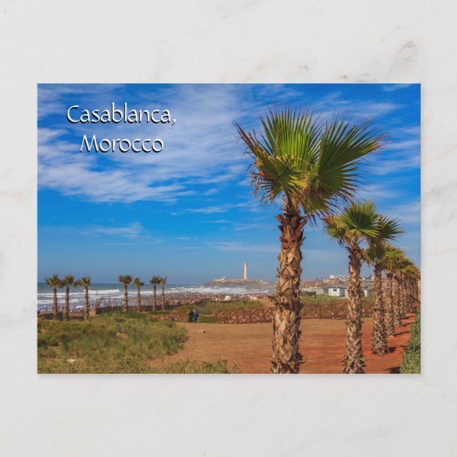 Cartão Postal Saudações de Casablanca Marrocos (Frente)