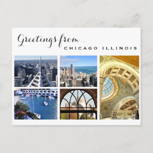 Cartão Postal Saudações de Chicago