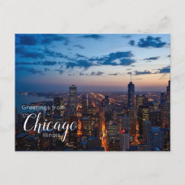 Cartão Postal Saudações de Chicago Illinois 
