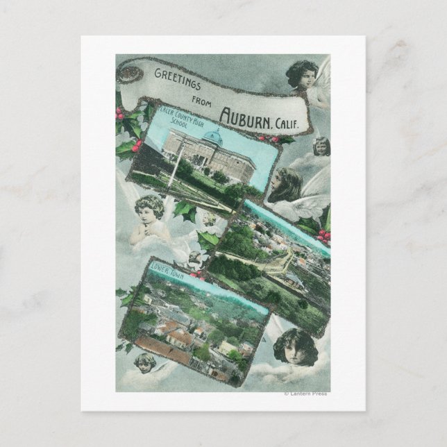 Cartão Postal Saudações de com Visualizações CênicasAuburn, CA (Frente)