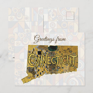 Cartão Postal Saudações de Connecticut