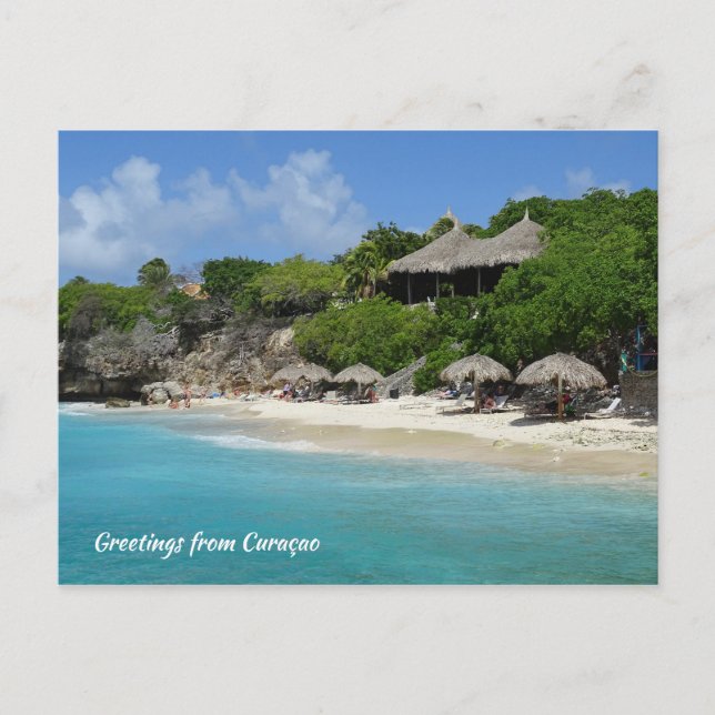 Cartão Postal Saudações de Curaçao (personalizável) (Frente)