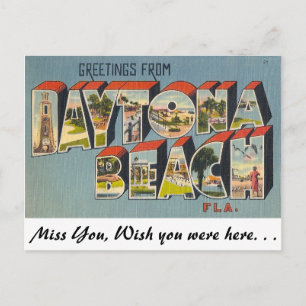 Cartão Postal Saudações de Daytona Beach, Flórida