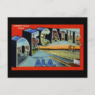 Cartão Postal Saudações de Decatur Alabama