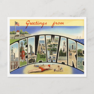 Cartão Postal Saudações De Delaware