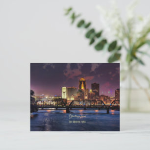 Cartão Postal Saudações de Des Moines, Iowa