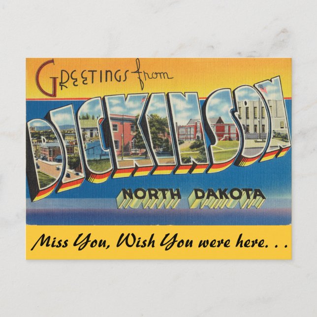 Cartão Postal Saudações de Dickinson (Frente)