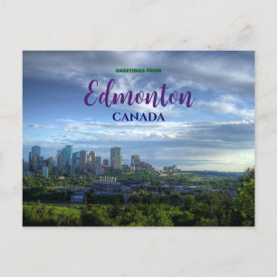 Cartão Postal Saudações de Edmonton Canada Scenic Postcard