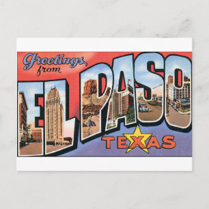 Cartão Postal Saudações de El Paso, Texas!