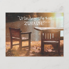 Cartão Postal Saudações de férias de casa