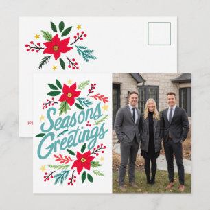 Cartão Postal SAUDAÇÕES DE FIM DE ANO Negócios Natal FOTO PERSON