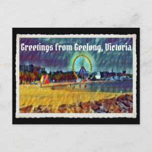 Cartão Postal Saudações de Geelong, Victoria