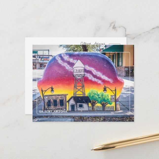Cartão Postal Saudações de Gilbert, Arizona (Frente/Verso In Situ)