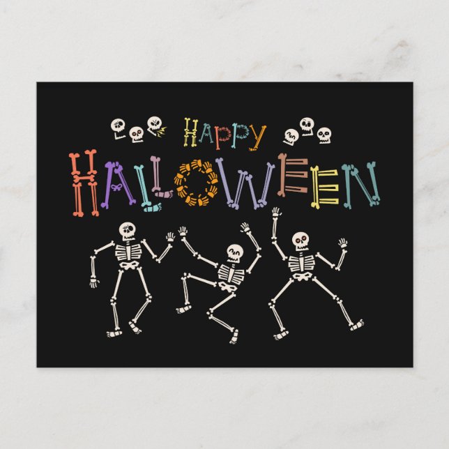 Cartão Postal Saudações de Halloween (Frente)