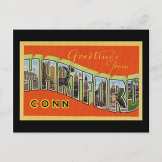 Cartão Postal Saudações de Hartford Connecticut