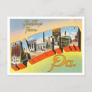 Cartão Postal Saudações de Hazelton, Viagem da Pensilvânia