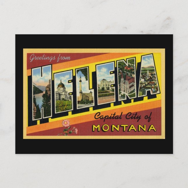 Cartão Postal Saudações de Helena Montana (Frente)