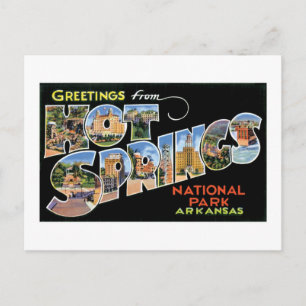 Cartão Postal Saudações de Hot Springs!