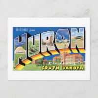 Saudações de Huron, Dakota do Sul! Retro